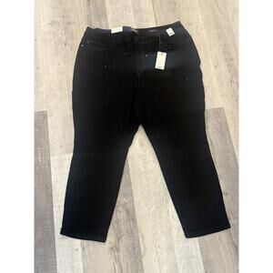 Judy Blue Jeans Womens 24W Black High Waist Slim Fit Studded Stretch Pants